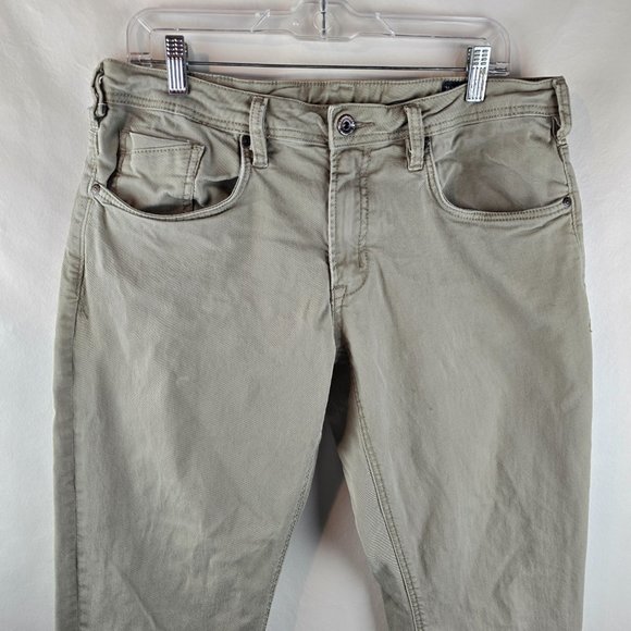 Buffalo David Bitton Jeans Mens 34x34 Beige Lucas-X ST Relaxed Straight Stretch - Picture 2 of 9